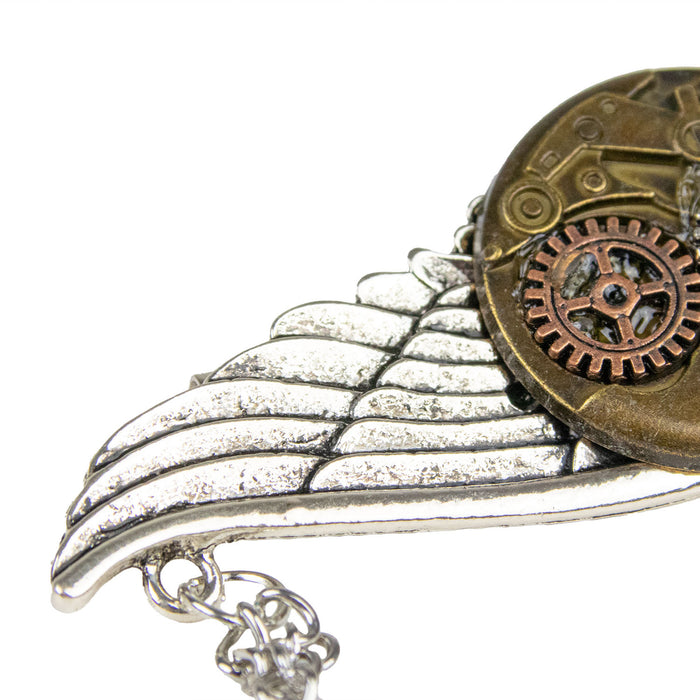 Flügel Brosche zum Steampunk Kostüm - 414014 | Bronze