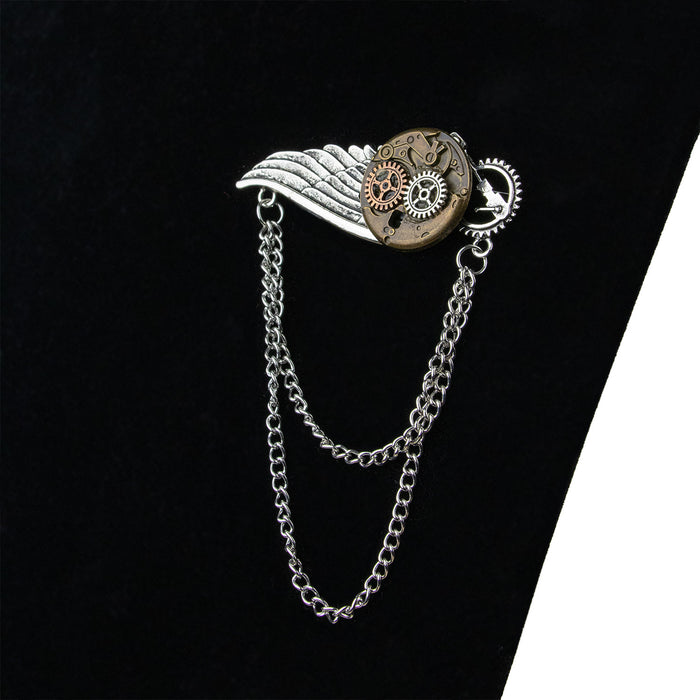 Flügel Brosche zum Steampunk Kostüm - 414014 | Bronze