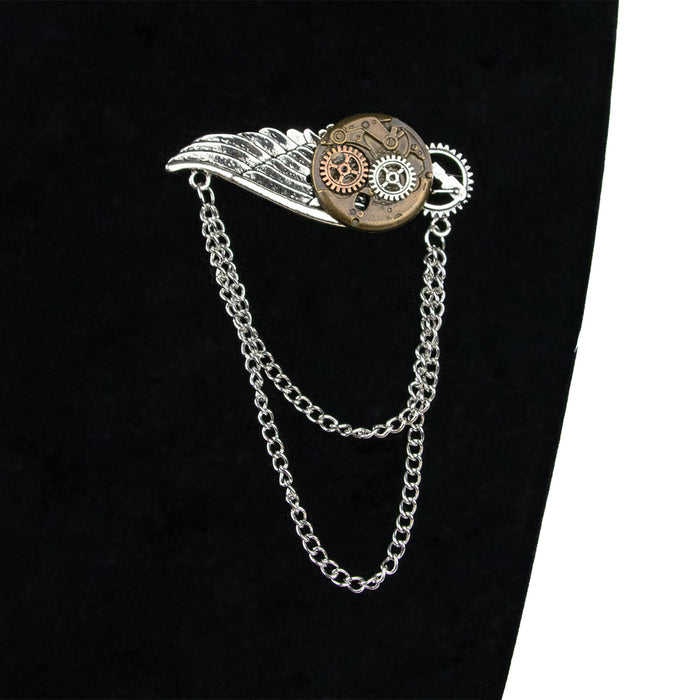 Flügel Brosche zum Steampunk Kostüm - 414014 | Bronze