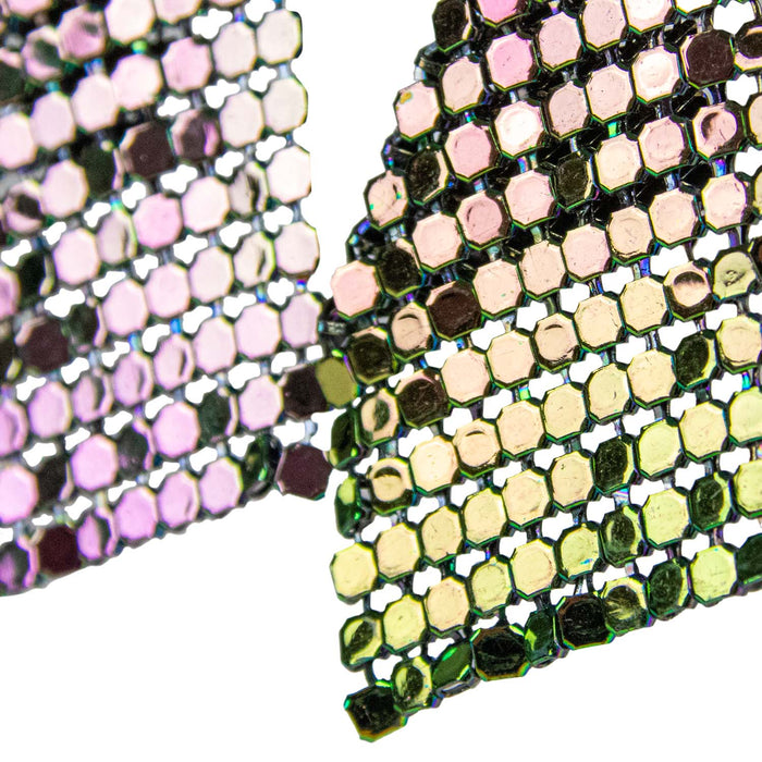 Glitzernde Regenbogen Ohrringe zum Disco Party Kostüm 414114 | Bunt