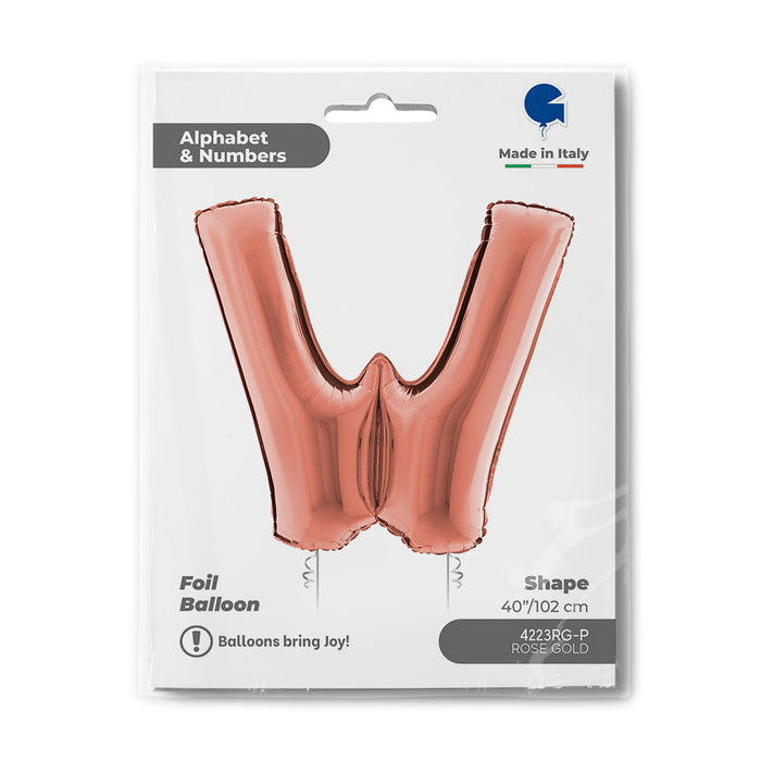 Riesenbuchstabe Folienballon 40"/102cm | Rosegold #W