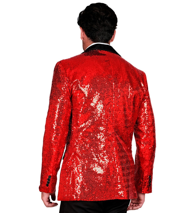 Pailletten Jackett "Glitter" für Herren | Rot