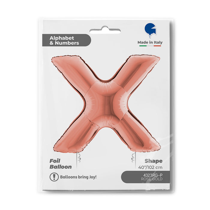 Riesenbuchstabe Folienballon 40"/102cm | Rosegold #X