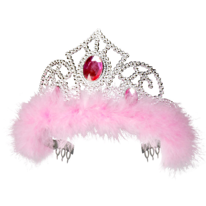Tiara Krone "Jasmine" für Kinder | Rosa Silber