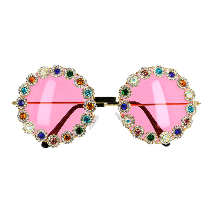 Brille "Crystal" | Hippie Partybrille mit Glitzersteinen