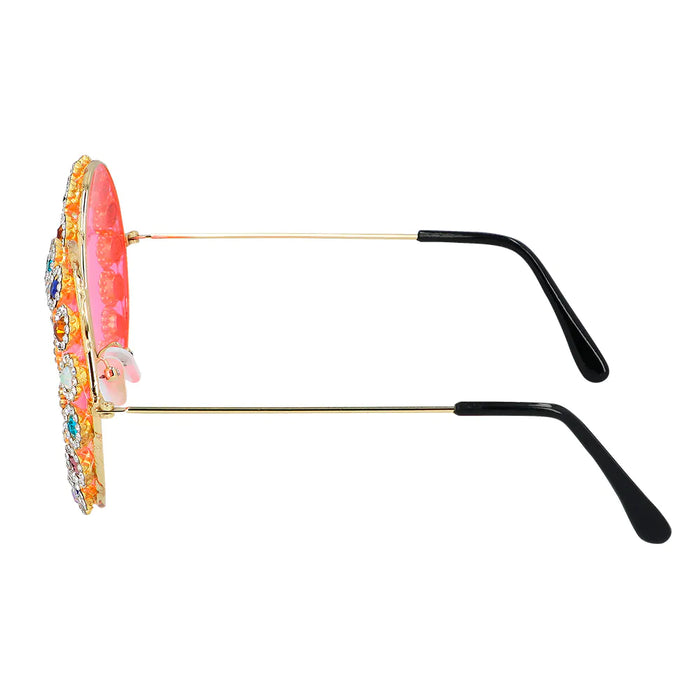 Brille "Crystal" | Hippie Partybrille mit Glitzersteinen