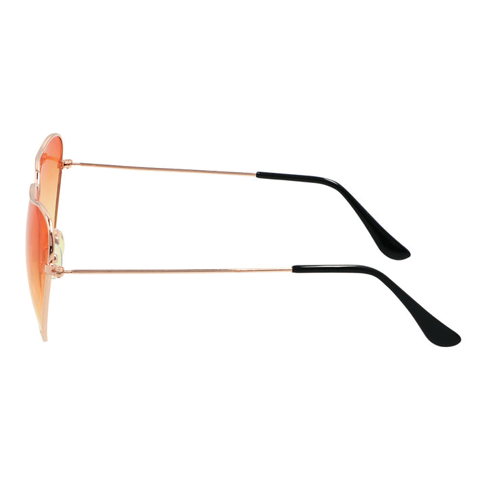 Partybrille "Groovy Love" Herzbrille | Gold Orange
