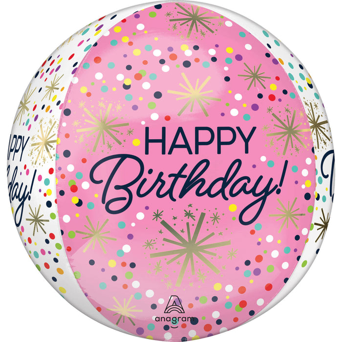 Orbz "Happy Birthday" 38x40 cm