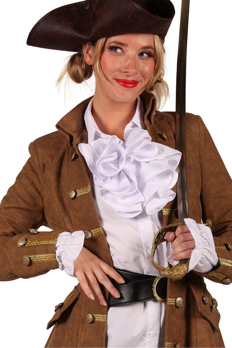 Piratin Mantel "Anne Bonny" für Damen | Braun