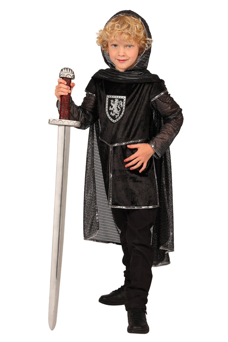 Ritter Kostüm "Dragonfighter" für Kinder | Schwarz Silber