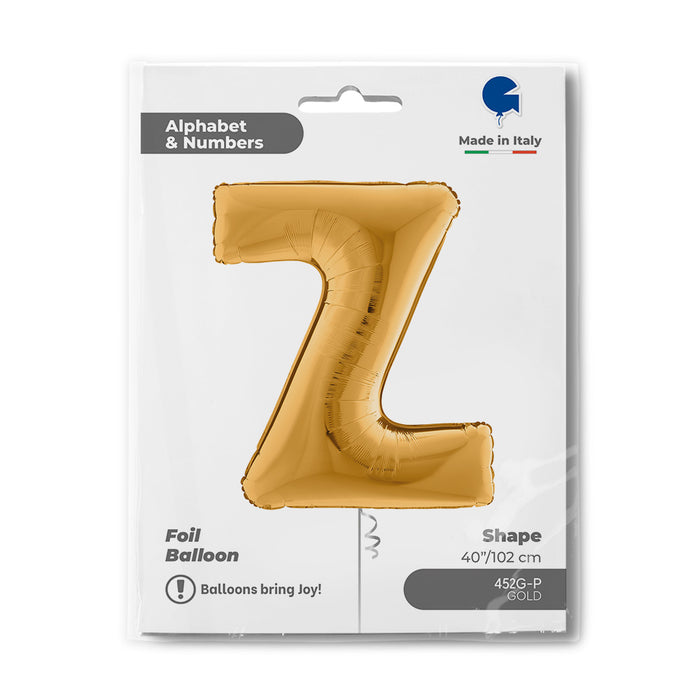 Riesenbuchstabe Folienballon 40"/102cm | Gold #Z