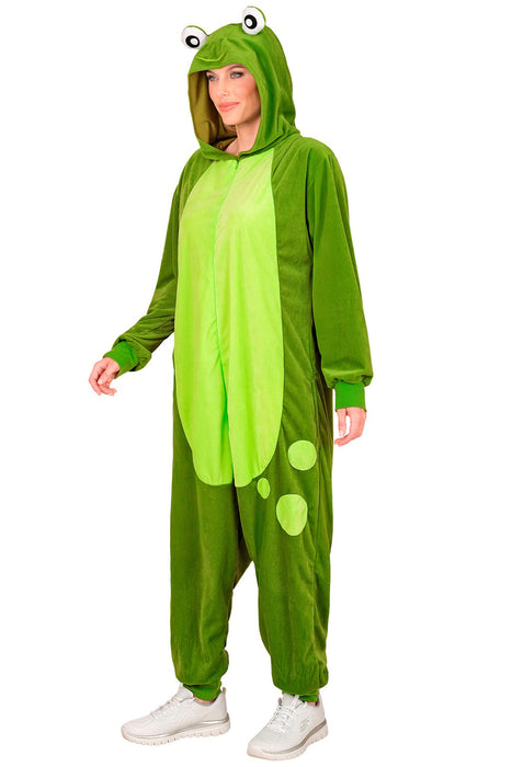 "Frosch" Overall Kostüm für Erwachsene | Grün - Onesie Plüschkostüm