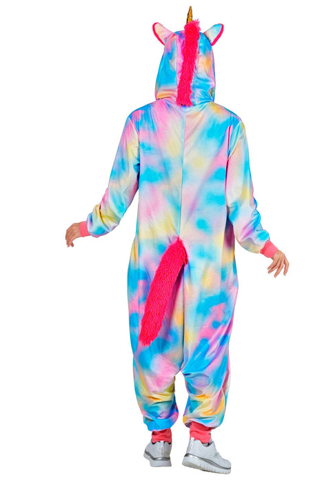 Kostüm "Einhorn" Overall für Erwachsene | Mehrfarbig - Onesie Plüschkostüm