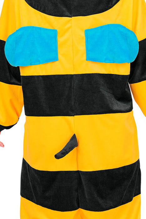 "Biene" Overall Kostüm für Erwachsene | Schwarz Gelb - Onesie Plüschkostüm