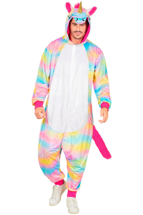 Kostüm "Einhorn" Overall für Erwachsene | Rainbow - Onesie Plüschkostüm