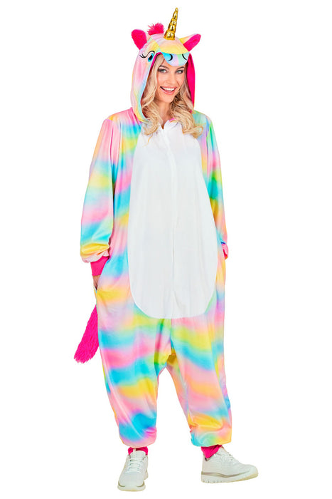 Kostüm "Einhorn" Overall für Erwachsene | Rainbow - Onesie Plüschkostüm