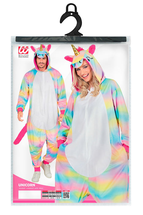 Kostüm "Einhorn" Overall für Erwachsene | Rainbow - Onesie Plüschkostüm