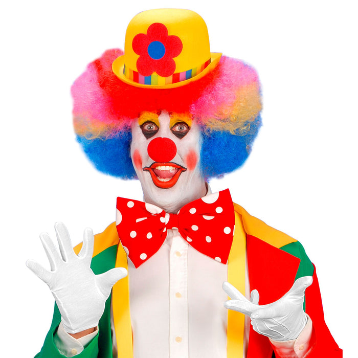 Handschuhe Clown Weiß, One Size