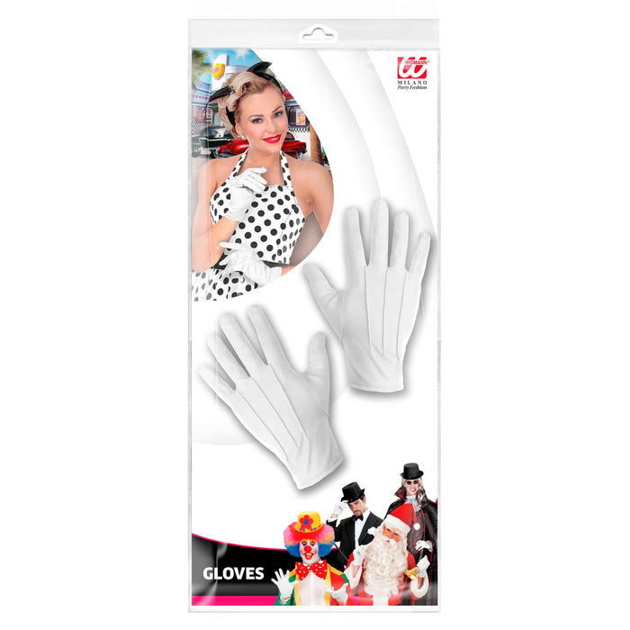 Handschuhe Clown Weiß, One Size