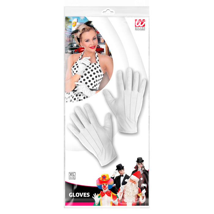 Handschuhe Clown Weiß, XL