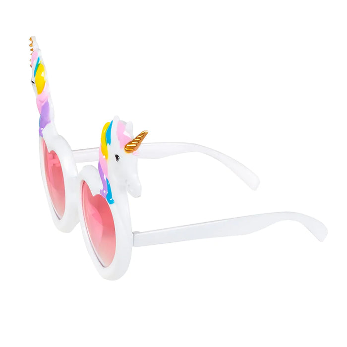 Brille "Einhorn" | Weiße Partybrille in Herzform