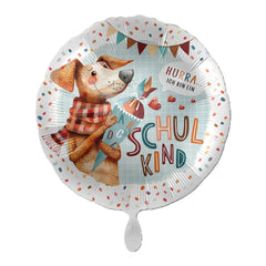 ABC18 Folienballon Ø 43cm "Schulkind Hund"
