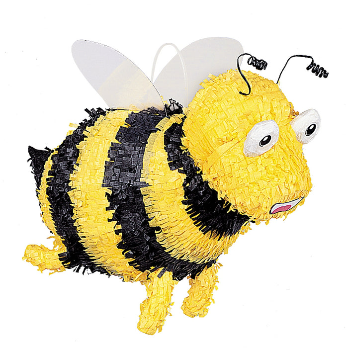 feiermeier Bienen-Pinata Set für Kindergeburtstag – mit Schläger, Maske & Konfetti