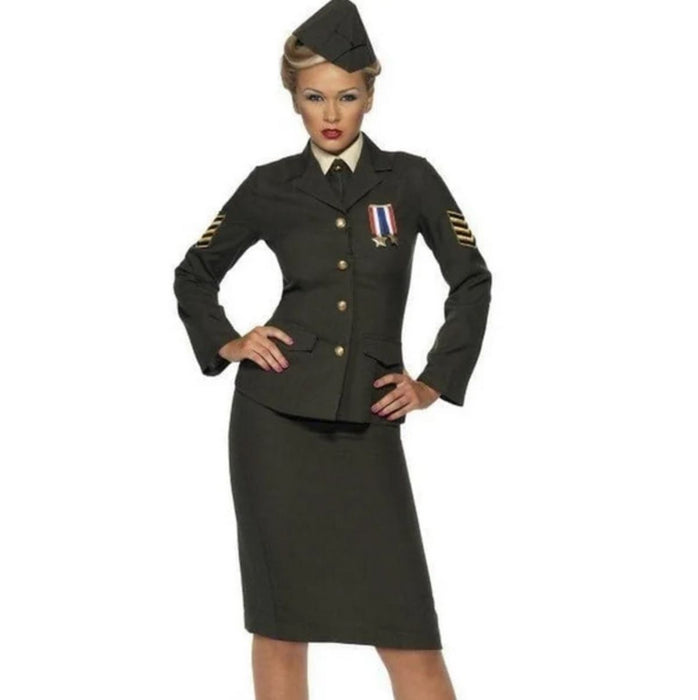 Kostüm Lady Offizier Kleid m. Hut Gr.XL