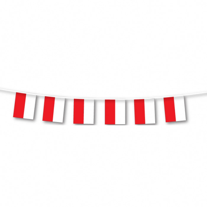 Fahnenkette Rot-Weiss 7m