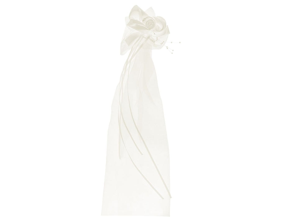 Schleife Rose für Stuhl Creme 2Stk.