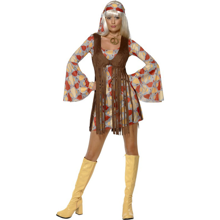 Kostüm Lady Hippie Groovy Baby Kleid Gr.L