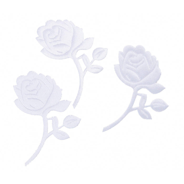 Dekoelemente Stoffrose weiß
