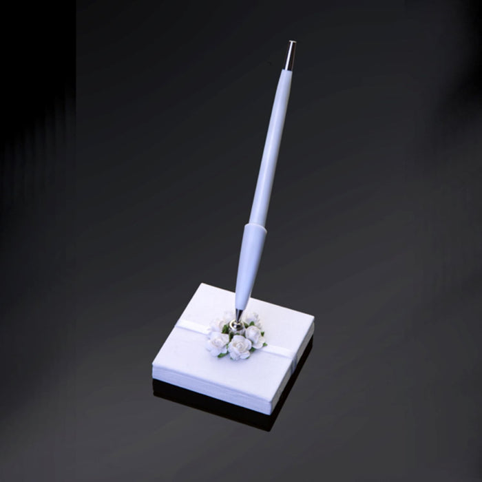 Stift mit Stand weiße Rosen