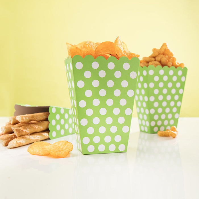 Snackbox Dots 8Stk./9x14cm Grün