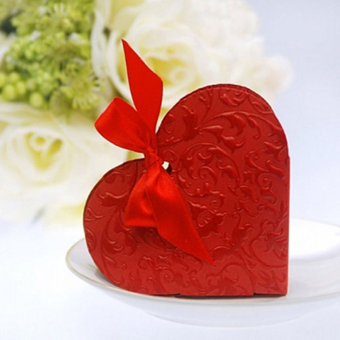 Geschenkbox Herz 10Stk. Rot