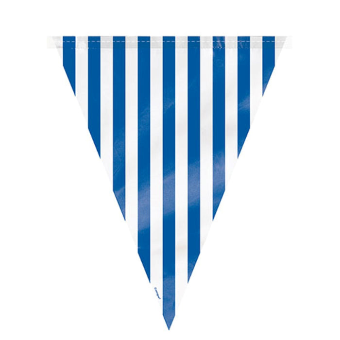 Wimpelkette Stripes 365cm Blau