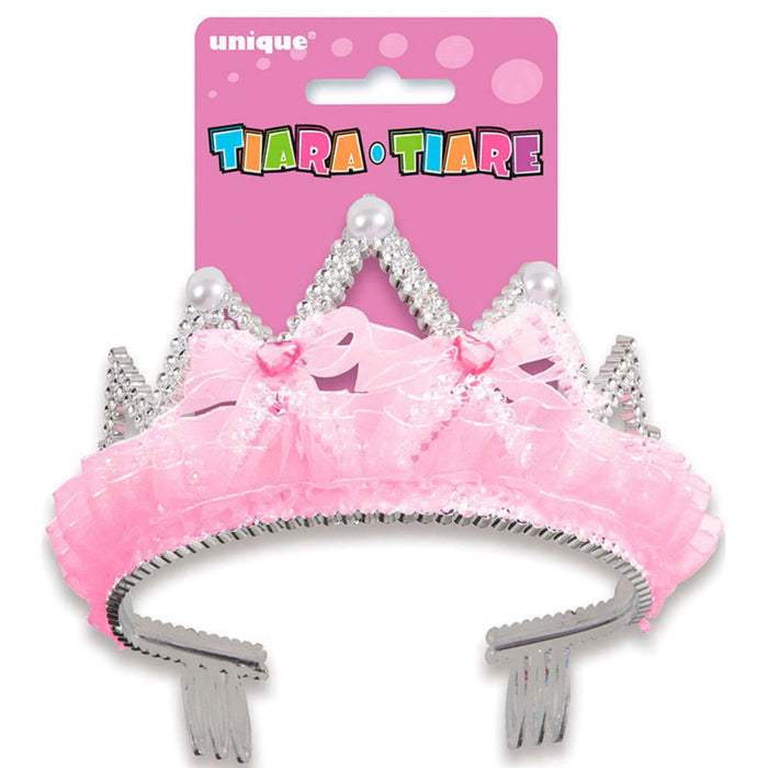 Tiara Diadem Pinke Schleife