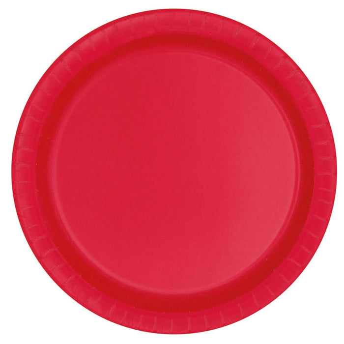 Pappteller Uni Rund ca. 18cmØ/8St. Rot