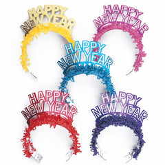Haarreif New Year's Glitter Fring, 1St. versch. Fa