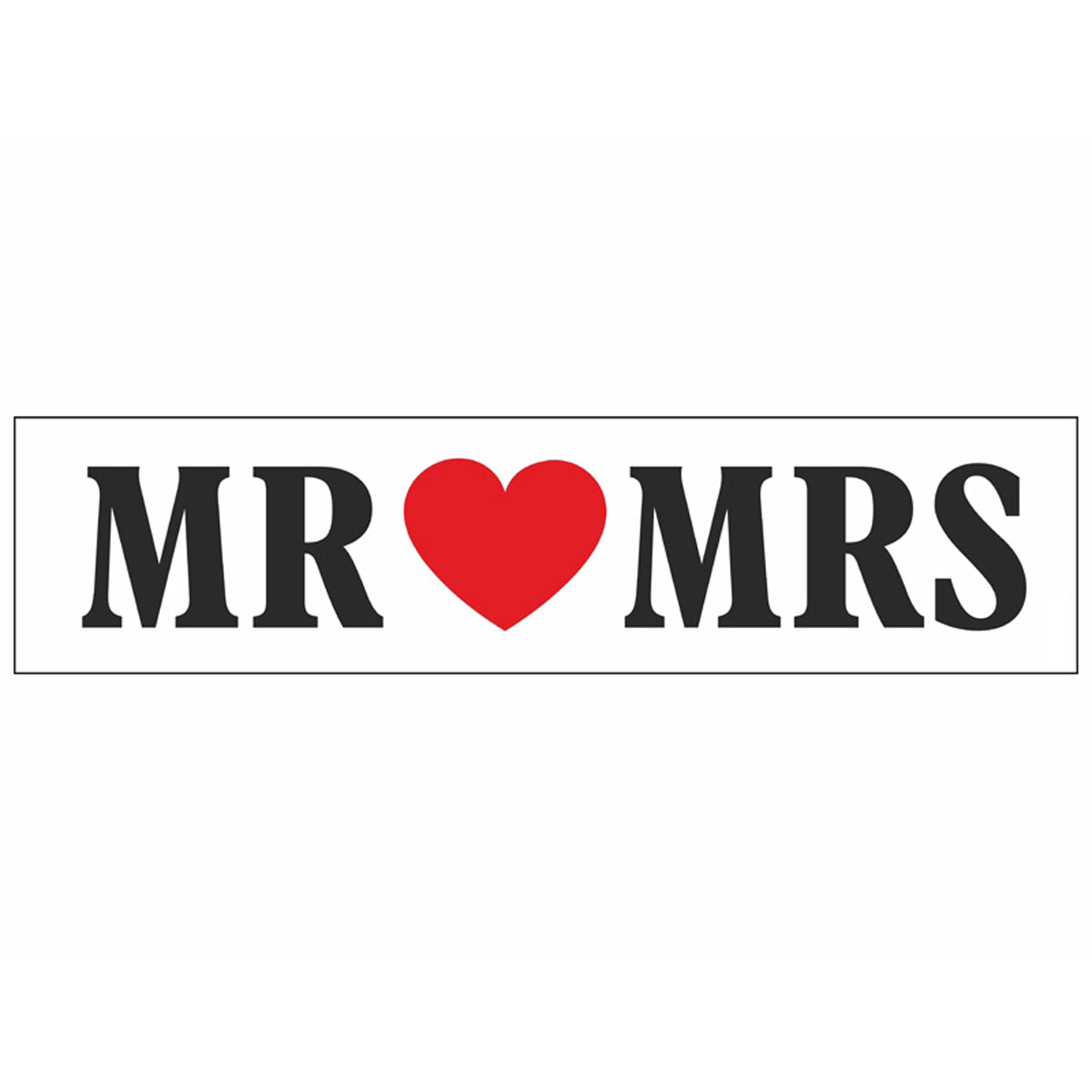 PartyDeco Schild „MR & MRS“ – 50 X 11,5 Cm, Aus Karton, Perfekt Für Hochzeitsdekoration Oder Als Geschenkbeigabe