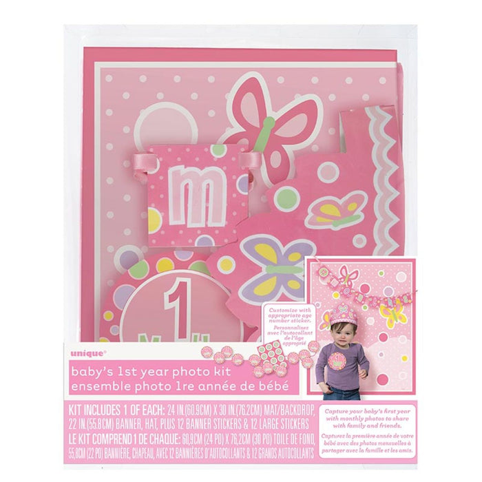Foto-Props Baby Girl Babyparty Dekoration für Mädchen zum 1. Geburtstag
