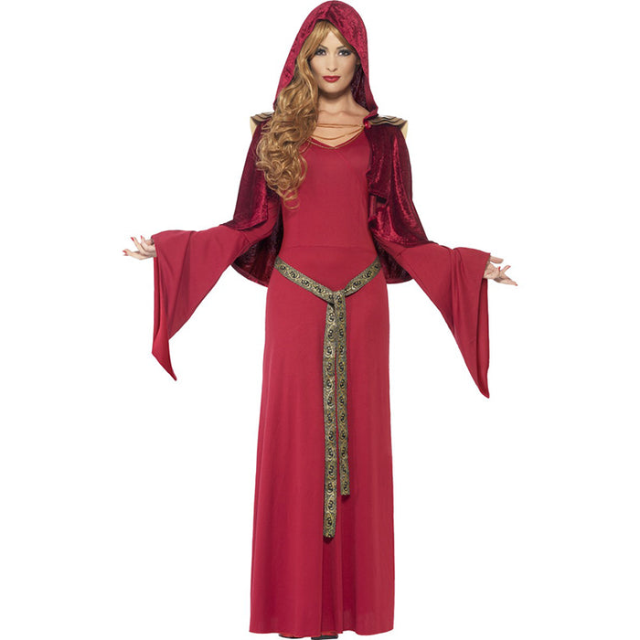 Kostüm Lady Priesterin Rot inkl. Gürtel Gr.M