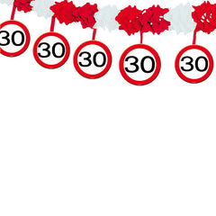 Girlande Verkehrsschild #30 | 4 m