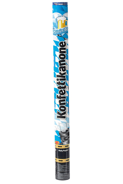 Konfettishooter Papier Bayern Weiss-Blau 60cm