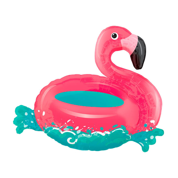 Shape Folienballon "Flamingo Schwimmreifen" | ca. 88 cm