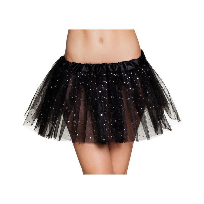 Acc Tütü Uni Tüll Glitter Schwarz