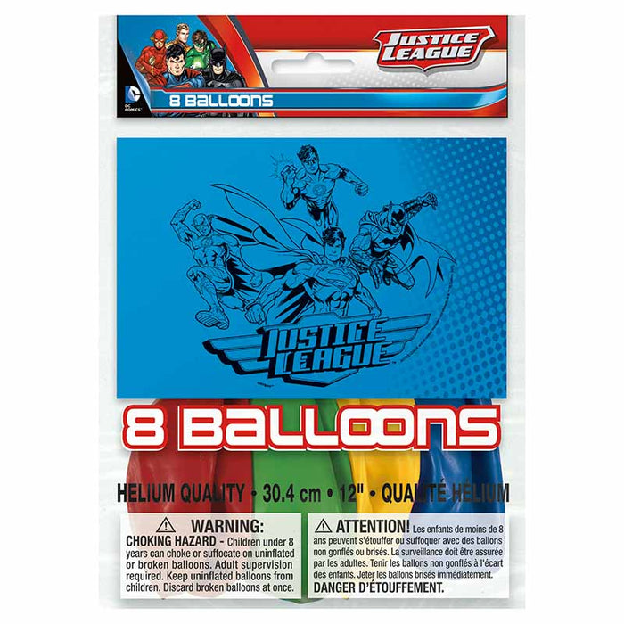 Latexballon Ø30cm Justice League ca. 30cmØ/8Stk.