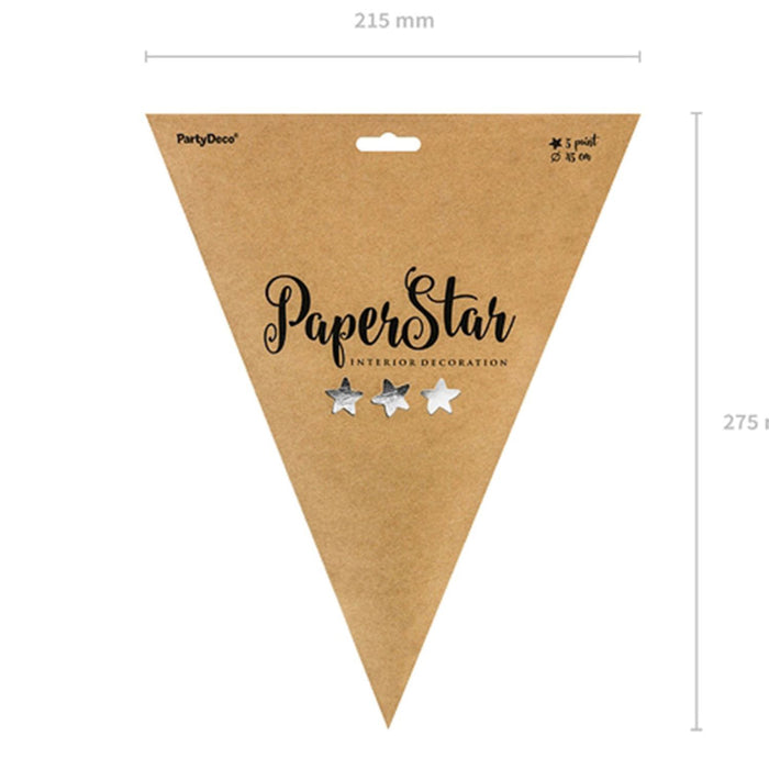 Dekoelement Stern Folie glänzend ca.45cm Silber