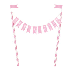 Tortendeko Banner It's a Girl Pink Babyparty Dekoration für Mädchen