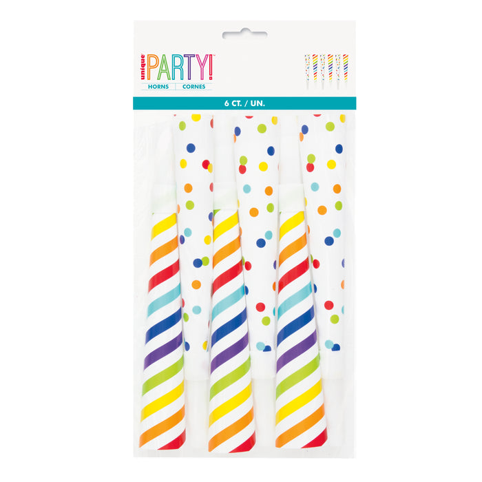 Tröten Dots & Stripes 6 St.